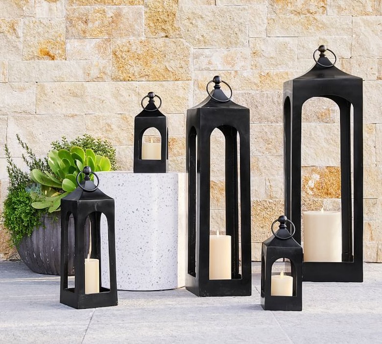Pottery Barn Caleb Handcrafted Metal Lantern