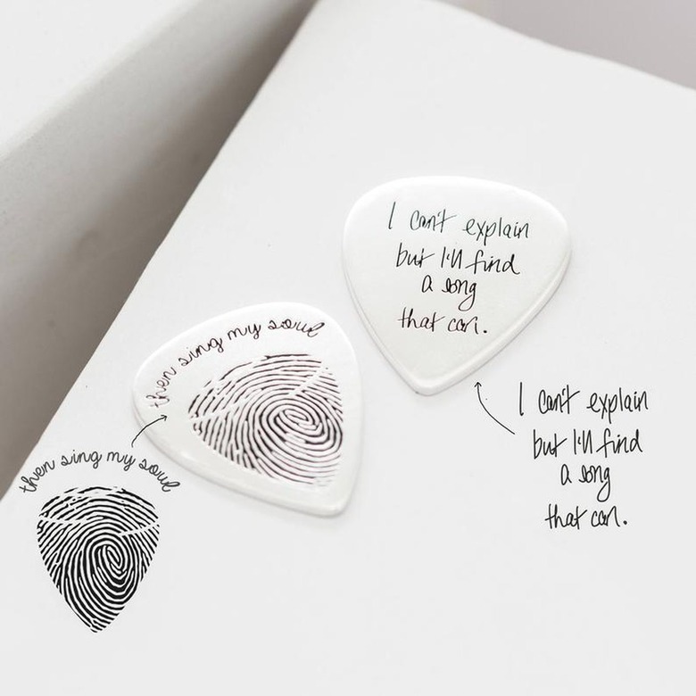 engraved guitar pick