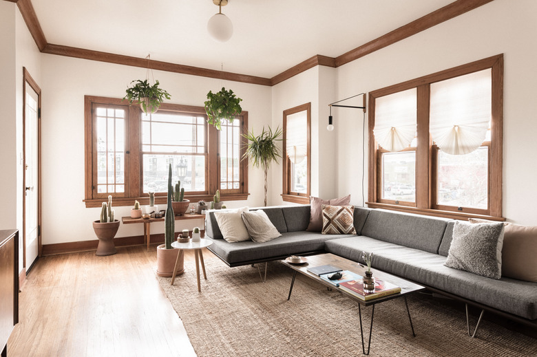 Boho midcentury living room