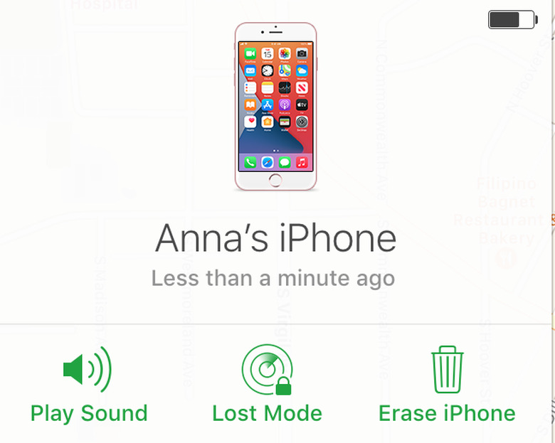 find iphone hack screenshot showing play sound