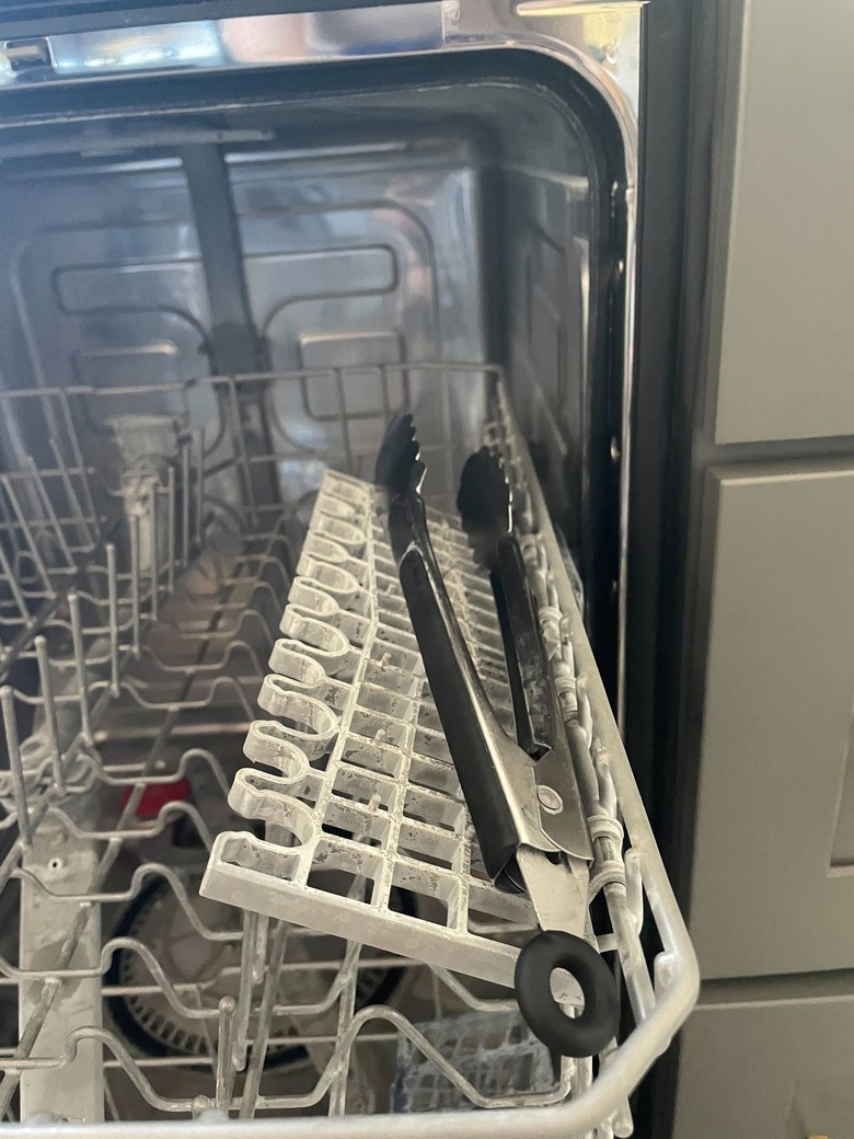 Inside of a dishwasher
