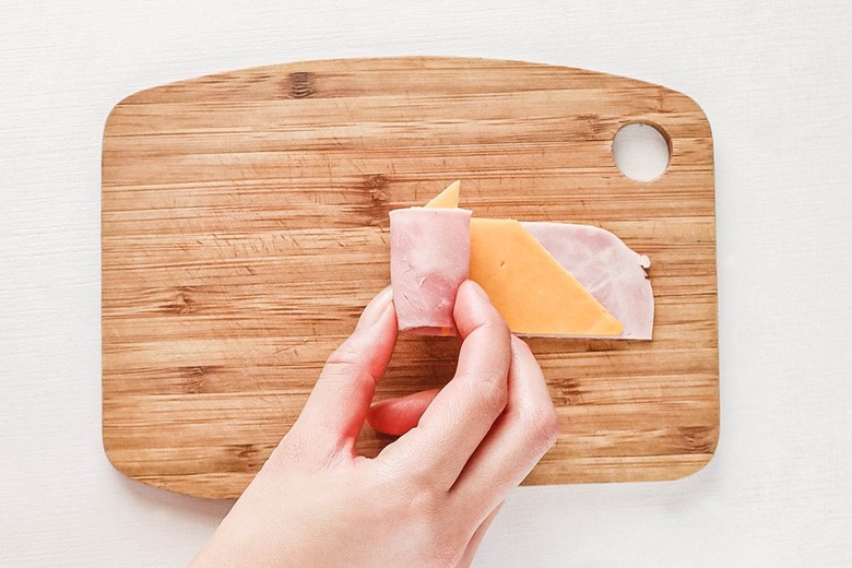 Roll up deli meat and cheese