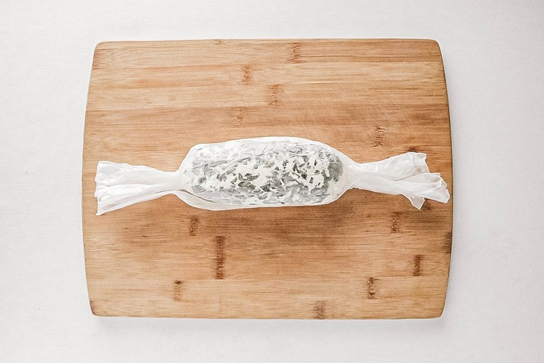 Wrap the cream cheese log