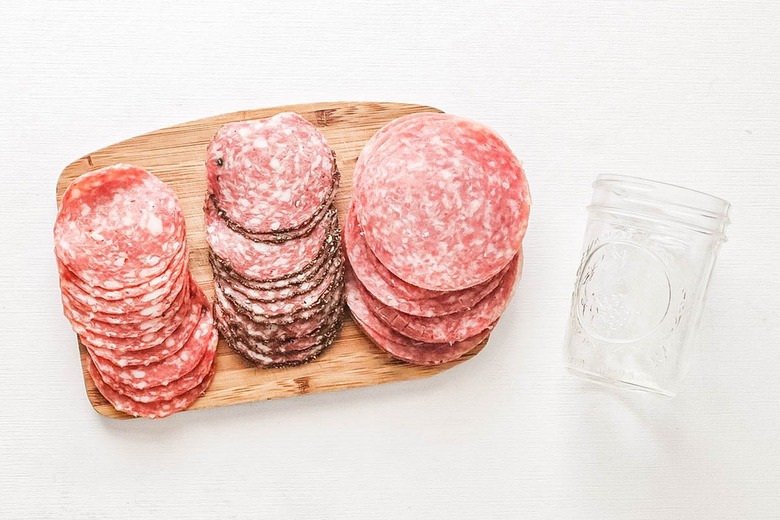 Ingredients for salami flowers