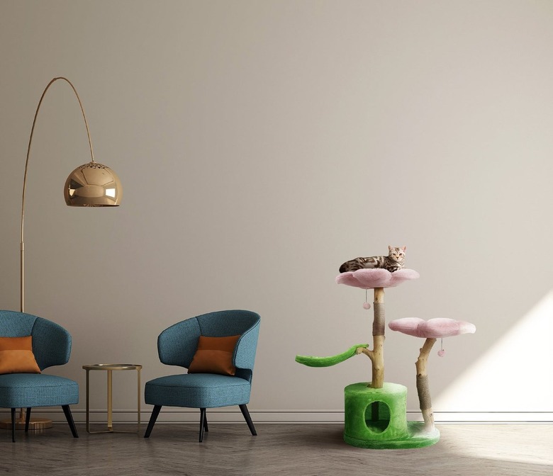 KBSPETS Wood Floral Cat Tree