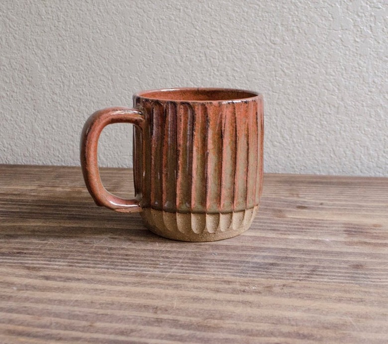 ceramic fluted mug