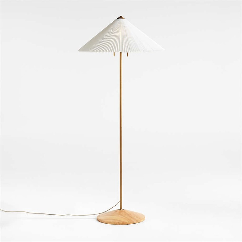 floor lamp with fluted shade