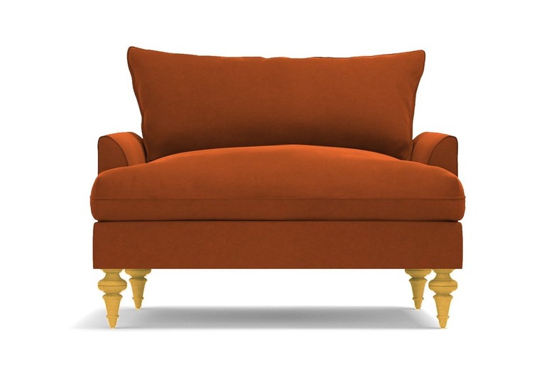 orange oversize chair