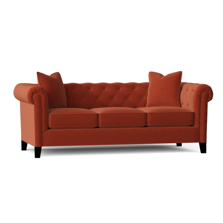 orange chesterfield sofa