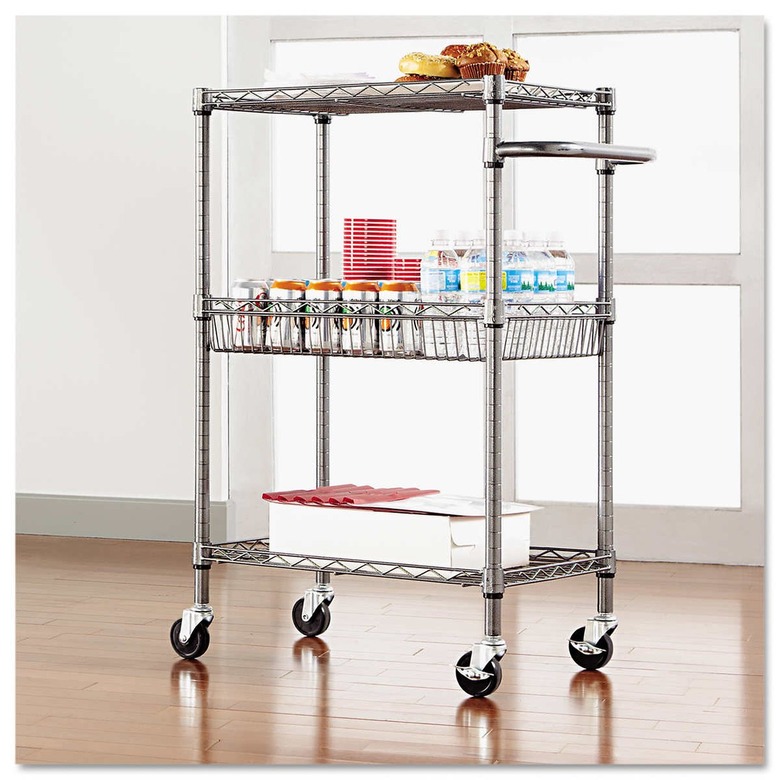 Alera 3-Tier Wire Rolling Cart