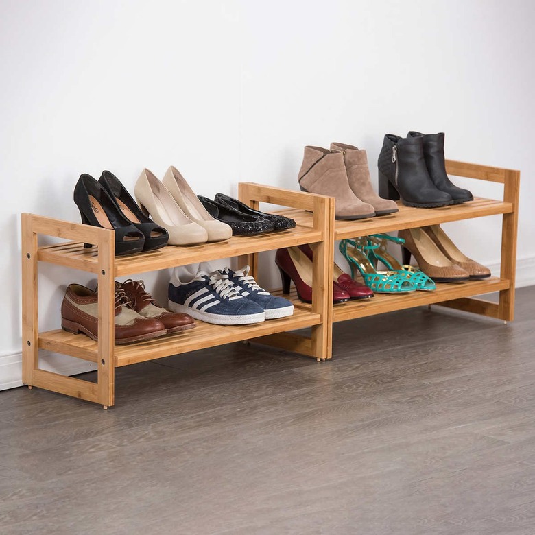 Trinity Bamboo 2-tier Shoe Rack 2-pack