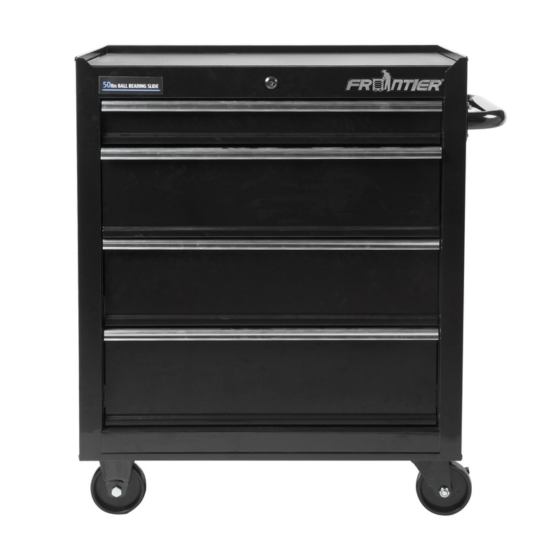 black steel tool cabinet organizer