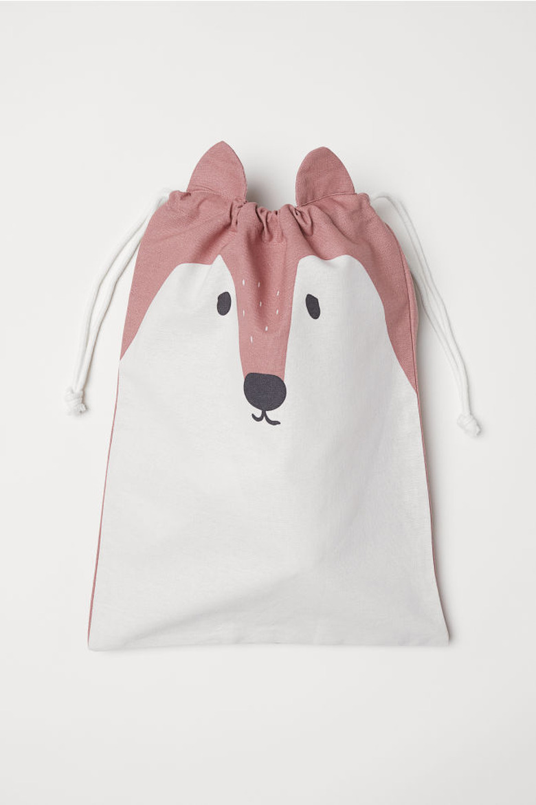 fox drawstring storage bag