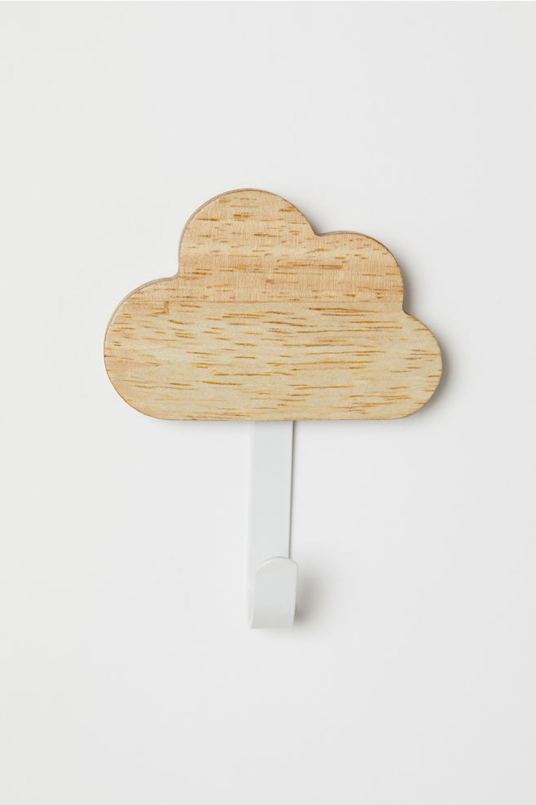 wood and metal cloud hook for nursery