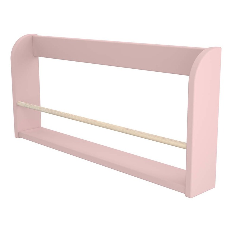 powder pink book shelf