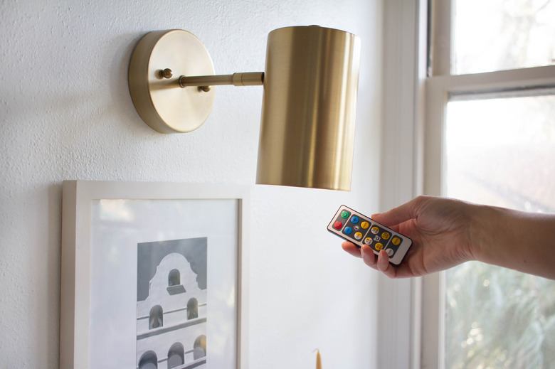 turning on sconce with remote