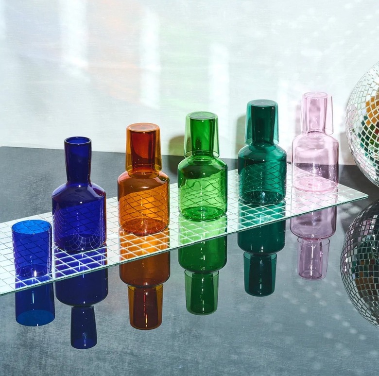 colorful carafes