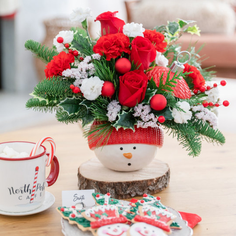 Teleflora's Snowman Ornament Bouquet