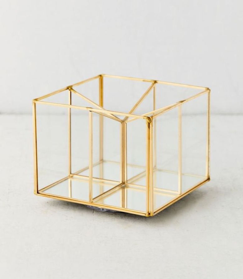 gold chic swivel makeup organizer