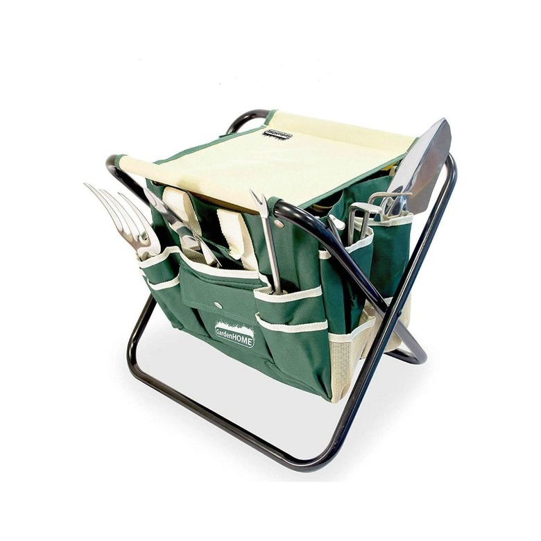 GardenHOME Garden Tool Set and Folding Stool
