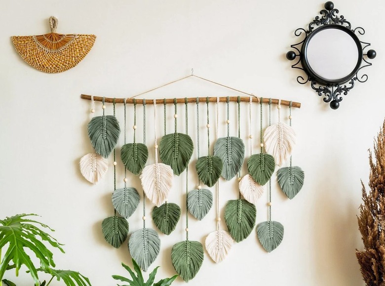 Bean Daikon Green Leaves Wall Hanging