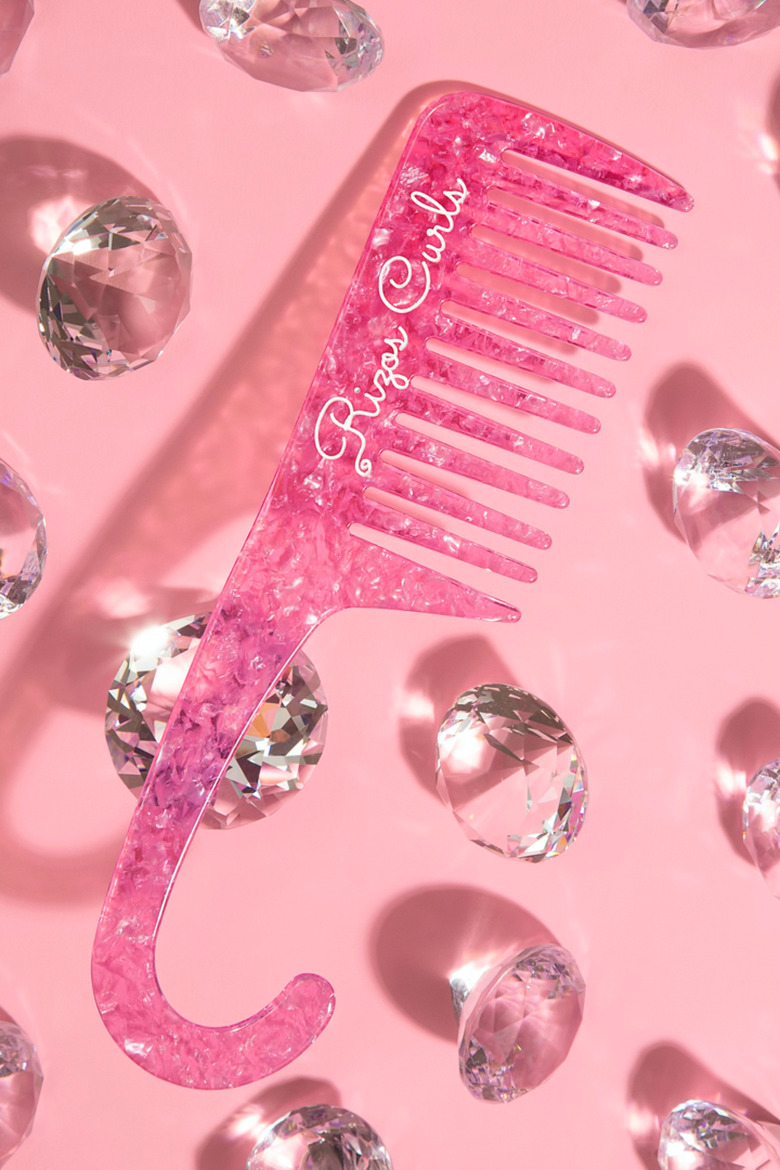 pink comb on pink background