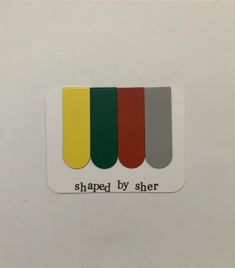 Shaped by Sher magnetic bookmarks in four colors Lemon Yellow