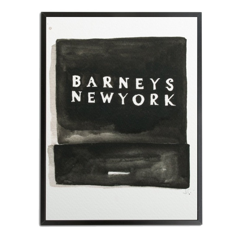 Barneys Matchbook Watercolor Print