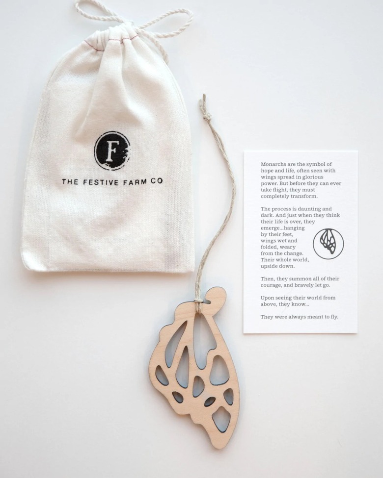 Gold monarch ornament from The Festive Farm Co.