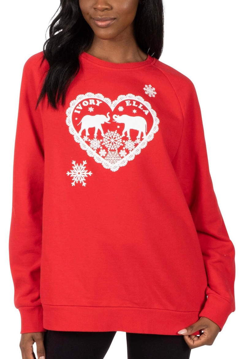 Red oversized sweatshirt from Ivory Ella