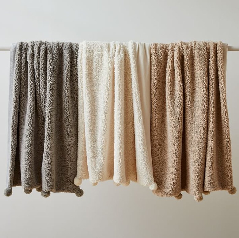 West Elm St. Jude Sherpa Pom Pom Throw