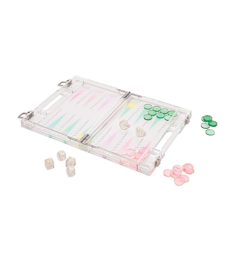 Sunnylife Mini Lucite Backgammon Set