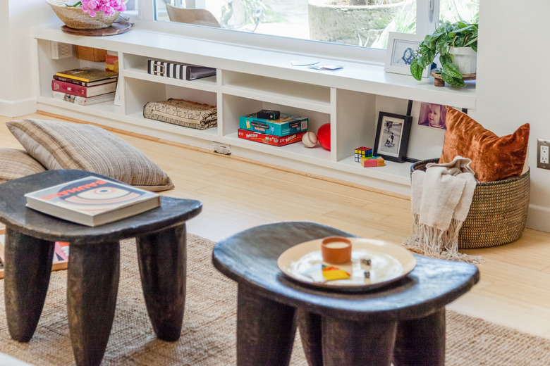 Detail of redone family room