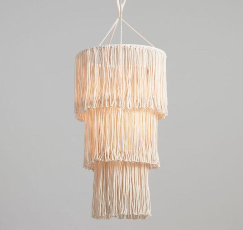 macrame pendant lamp