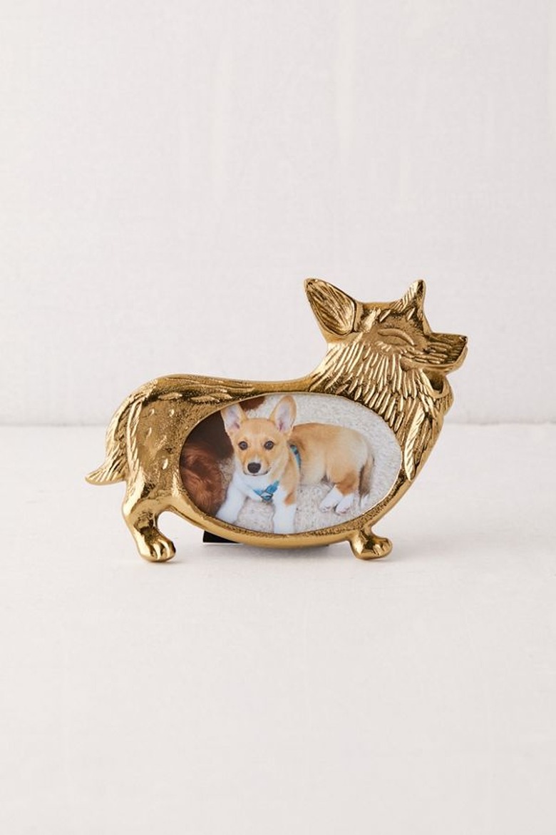 picture frame in shape of a corgi