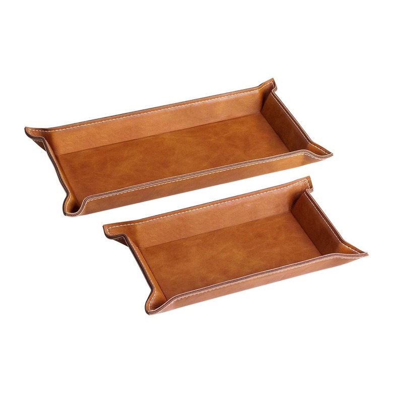 Navaris Faux Leather Trays
