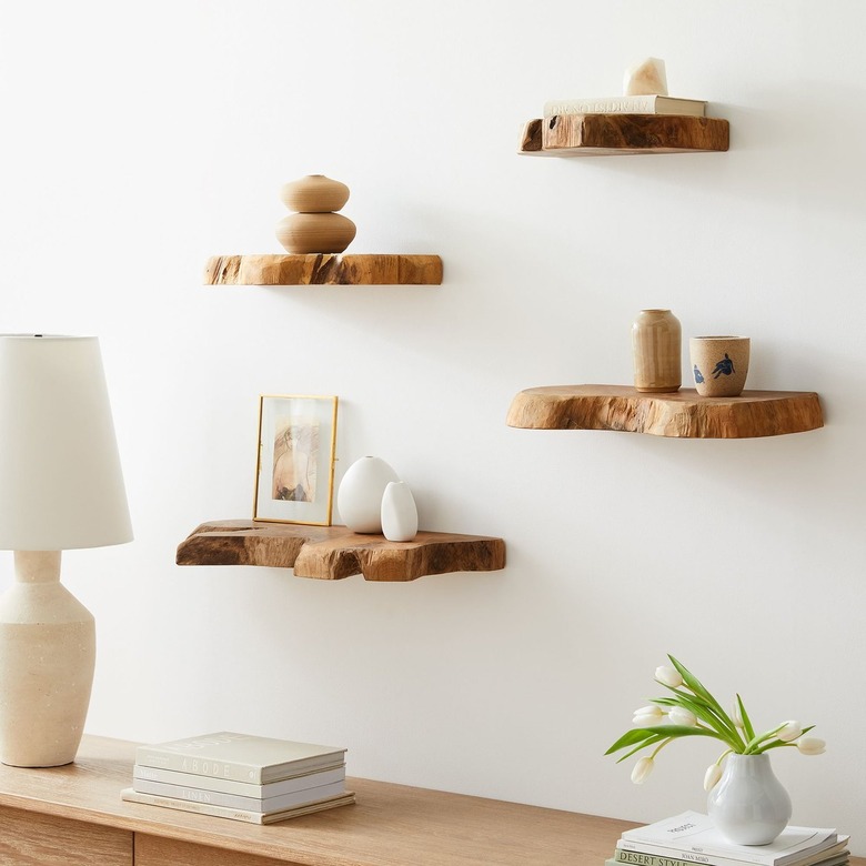West Elm Takara Live Edge Wall Shelves