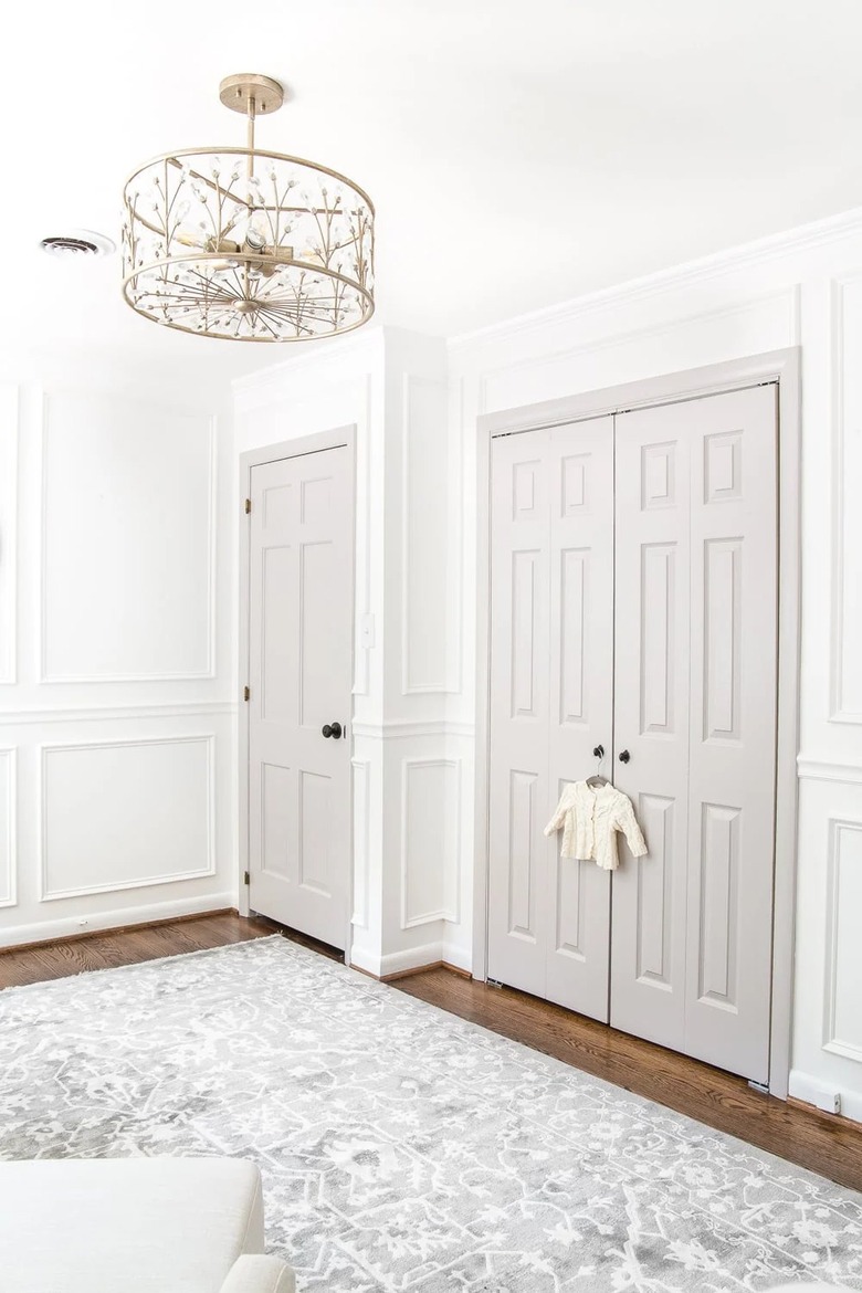 true gray doors in white nursery