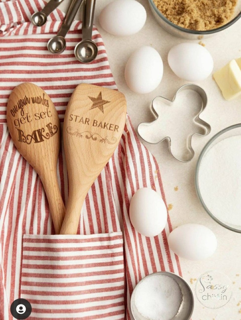 Set of wooden spoons