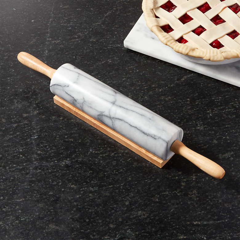 Crate and Barrel French Kitchen Marble Rolling Pin
