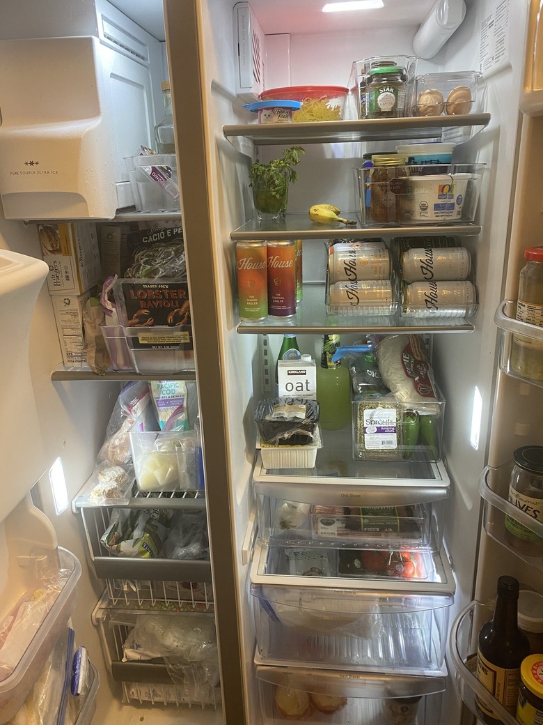 My fridge and freezer after organizing