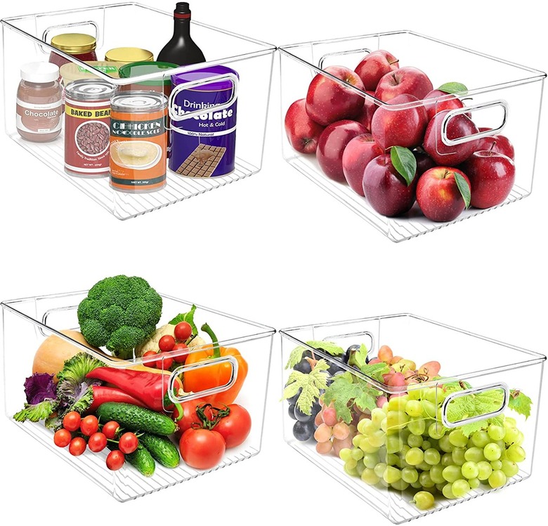 Greenco Stackable Fridge Bins Set of 4