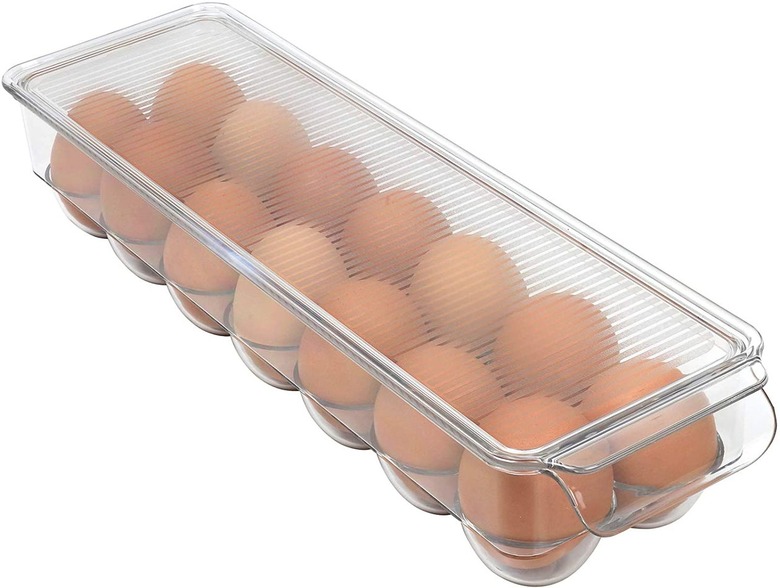 Greenco Stackable Refrigerator Egg Storage Bin with Lid