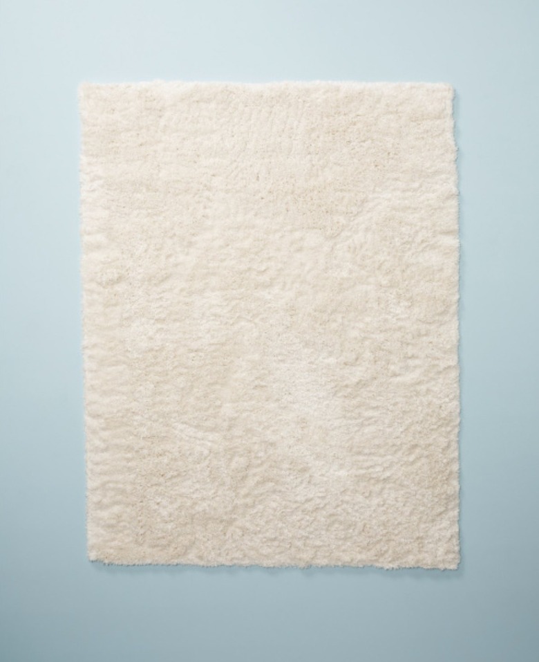 fluffy white area rug