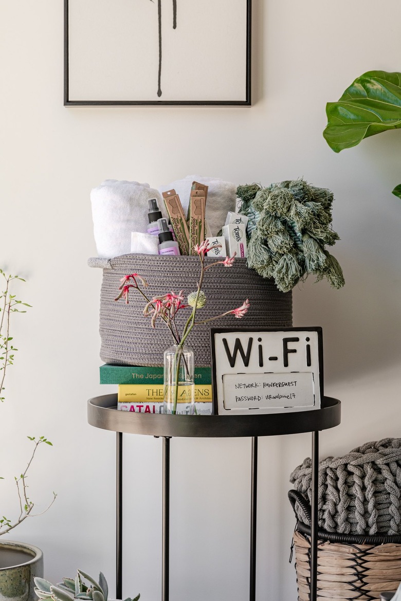 chic and cozy guest room
