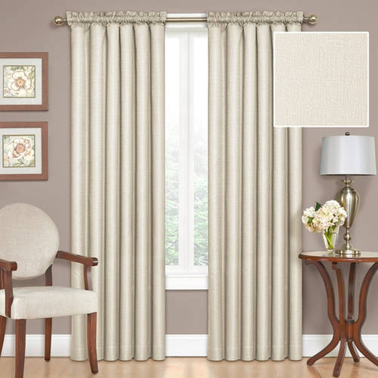 Eclipse Samara Solid Color Blackout Rod Pocket Single Curtain Panel