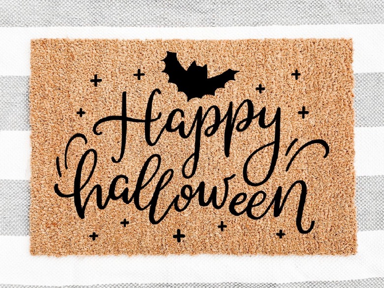 Orange Olive Doormats Bat Doormat