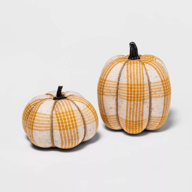 Fabric Wrapped Tweed Pumpkins
