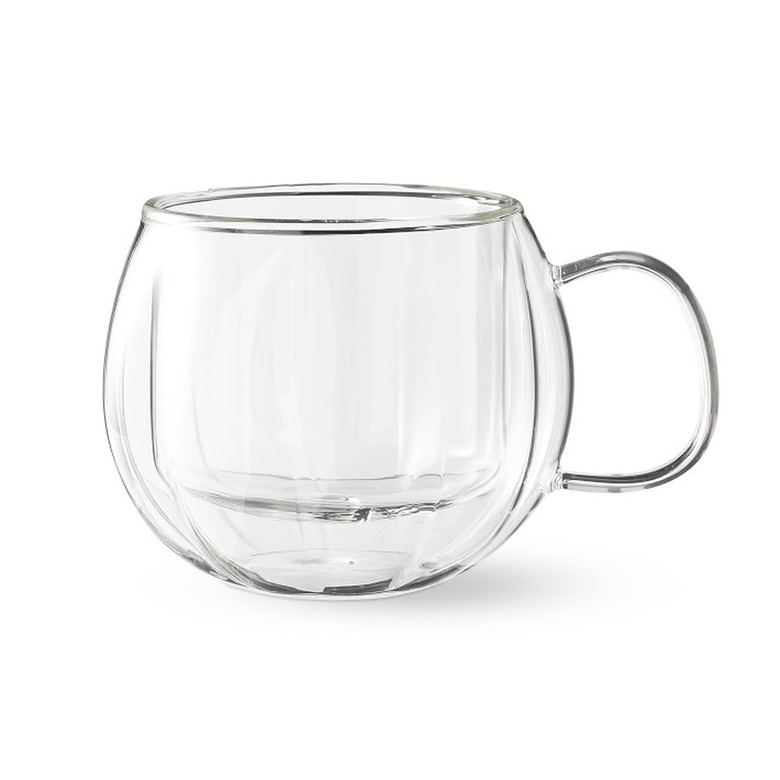 Williams-Sonoma Pumpkin double-walled glass mugs