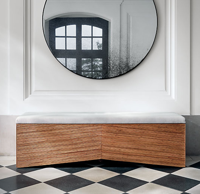 Rattan Hallway Benches with cushion